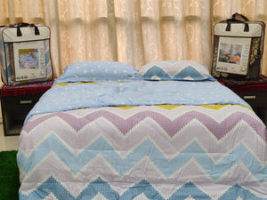 Printed Cotton AC Set-(1 bedsheet+ 1 AC Quilt + 2 Pillow Covers) - Jagdish Store Online Since 1965