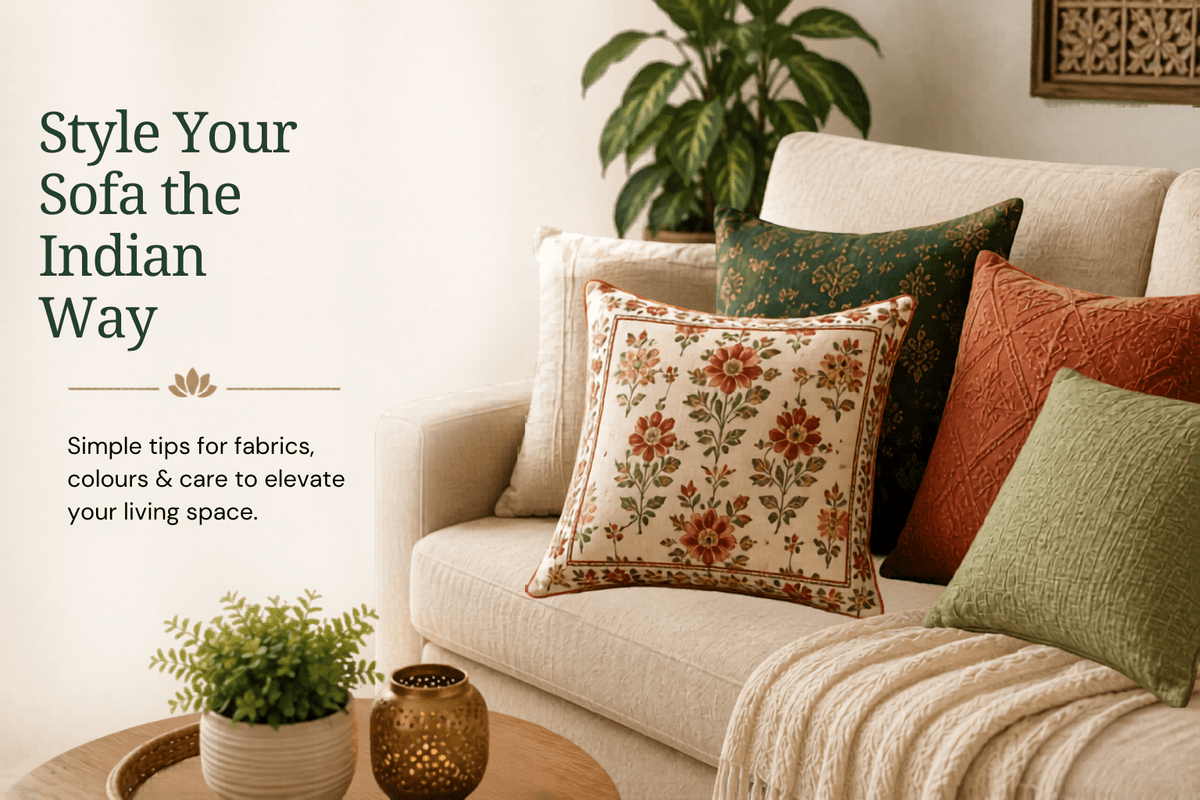 buy cushion covers online India for stylish sofa décor and modern Indian living room styling