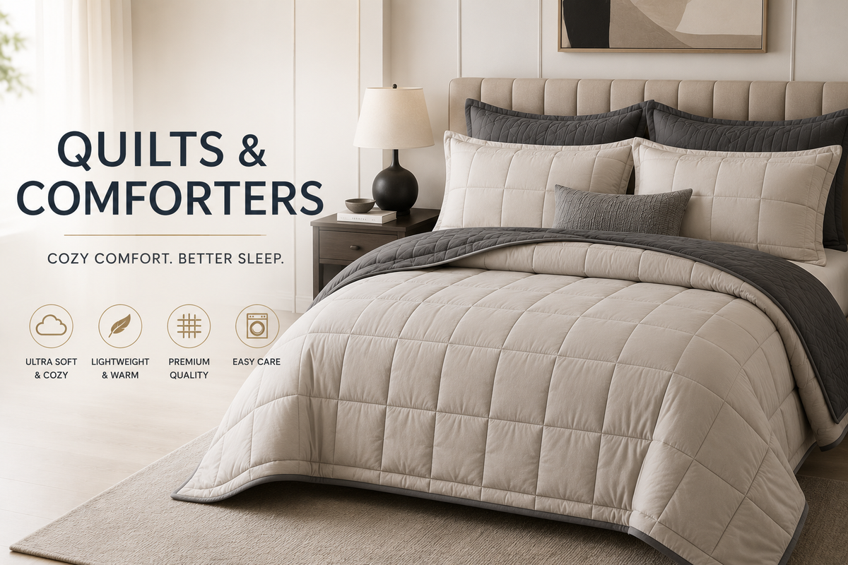 Modern quilts and comforters set for luxury bedroom décor
