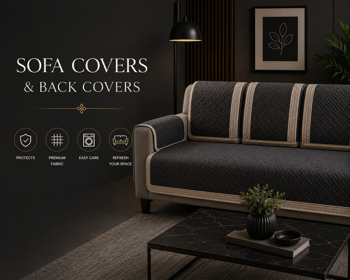Premium sofa covers and back covers for elegant living room décor