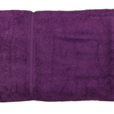 Purple Plain Cotton Bath Towel 30x60 inch front view