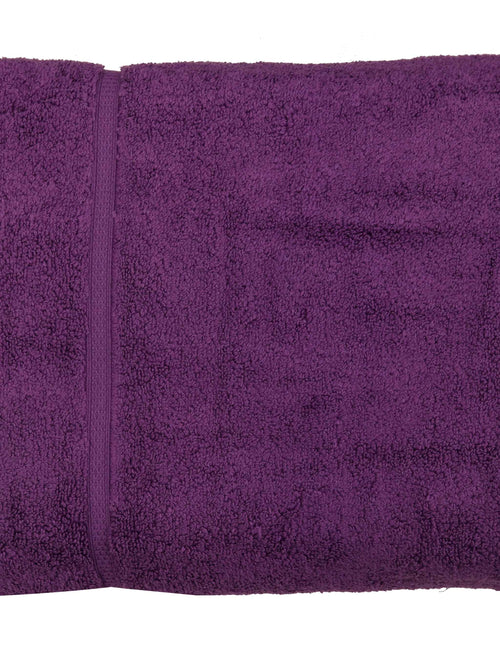 Purple Cotton  Plain Bath Towel
