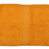 Orange Plain Cotton Bath Towel 24x48 inch front view