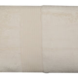 Beige Plain Cotton Bath Towel 30x60 inch front view