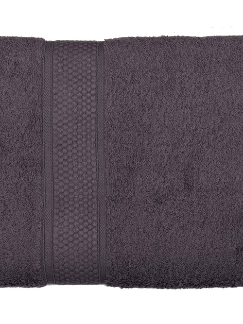Grey Cotton Bath Towel Plain