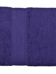 Purple Plain Cotton Bath Towel 30x60 inch front view