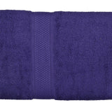 Purple Plain Cotton Bath Towel 30x60 inch front view