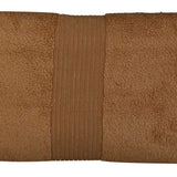 Beige Plain Cotton Bath Towel 30x60 inch front view