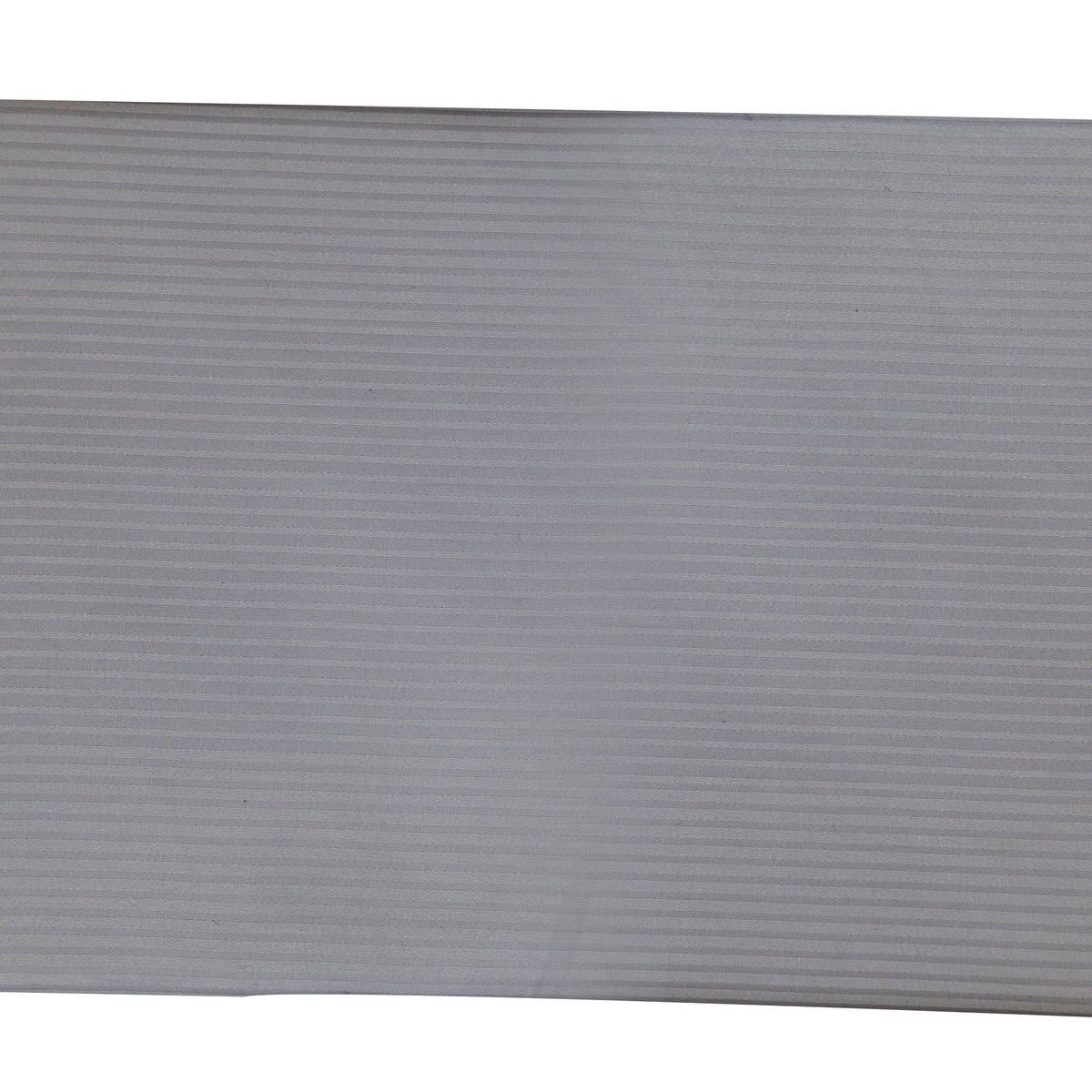 Solid pale grey cotton bedsheet with a tone-on-tone satin stripe weave