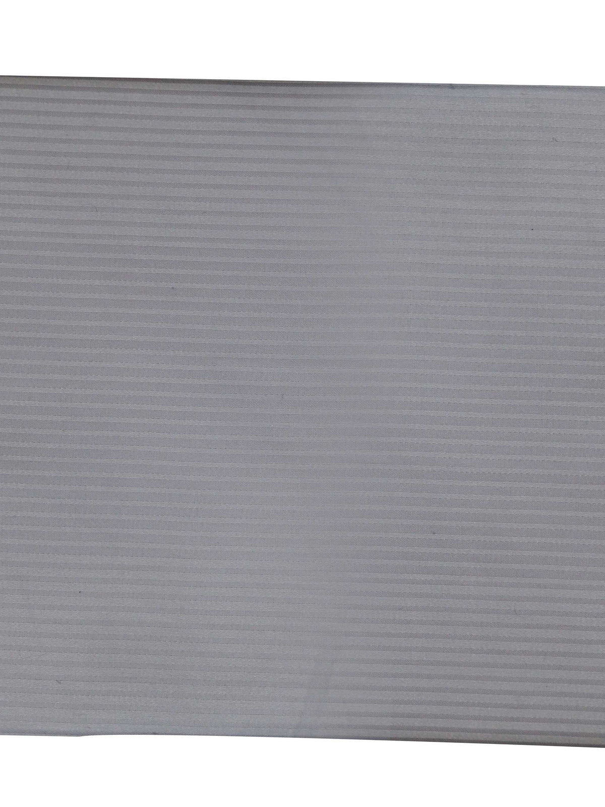 Solid pale grey cotton bedsheet with a tone-on-tone satin stripe weave