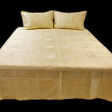 Self Design Polyester BedCover 108 X 108 Inch Set-(1 bedcover+ 2 Pillow Covers) - Jagdish Store Online Since 1965