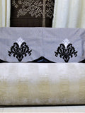 Black Polyester Sofa Back 23x25 inch front view