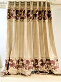 Pink Polyester Ready-made Curtain 7x4 feet front view