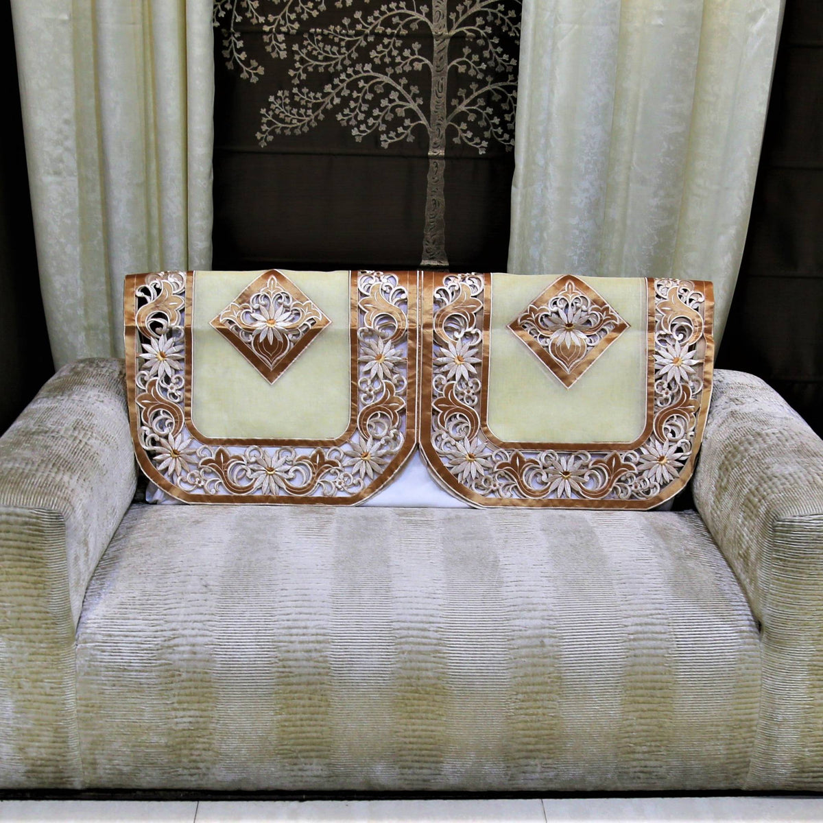 Orange Sofa Back 23x25 inch front view