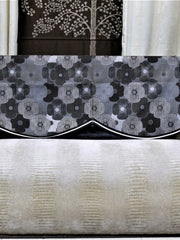 Black Printed Polyester Sofa Back 23x25 inch front view