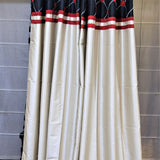 Black Polyester Ready-made Curtain 7x4 feet front view