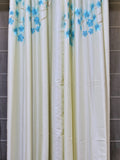 Blue Polyester Ready-made Curtain 7x4 feet front view