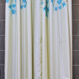 Blue Polyester Ready-made Curtain 7x4 feet front view
