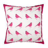 Cream Printed Polyester Cushion Cover front view