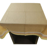 Orange Plain Linen Table Cover front view