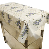 Cream Polyester Table Cover 36x54 inch front view
