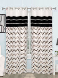 Black Polyester Ready-made Curtain 7x4 feet front view