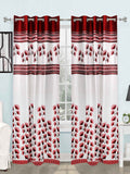 Maroon Polyester Ready-made Curtain 7x4 feet front view