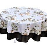 Beige Printed Table Cover front view