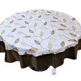 Brown Embroidered Table Cover front view
