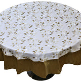 Beige Embroidered Table Cover front view
