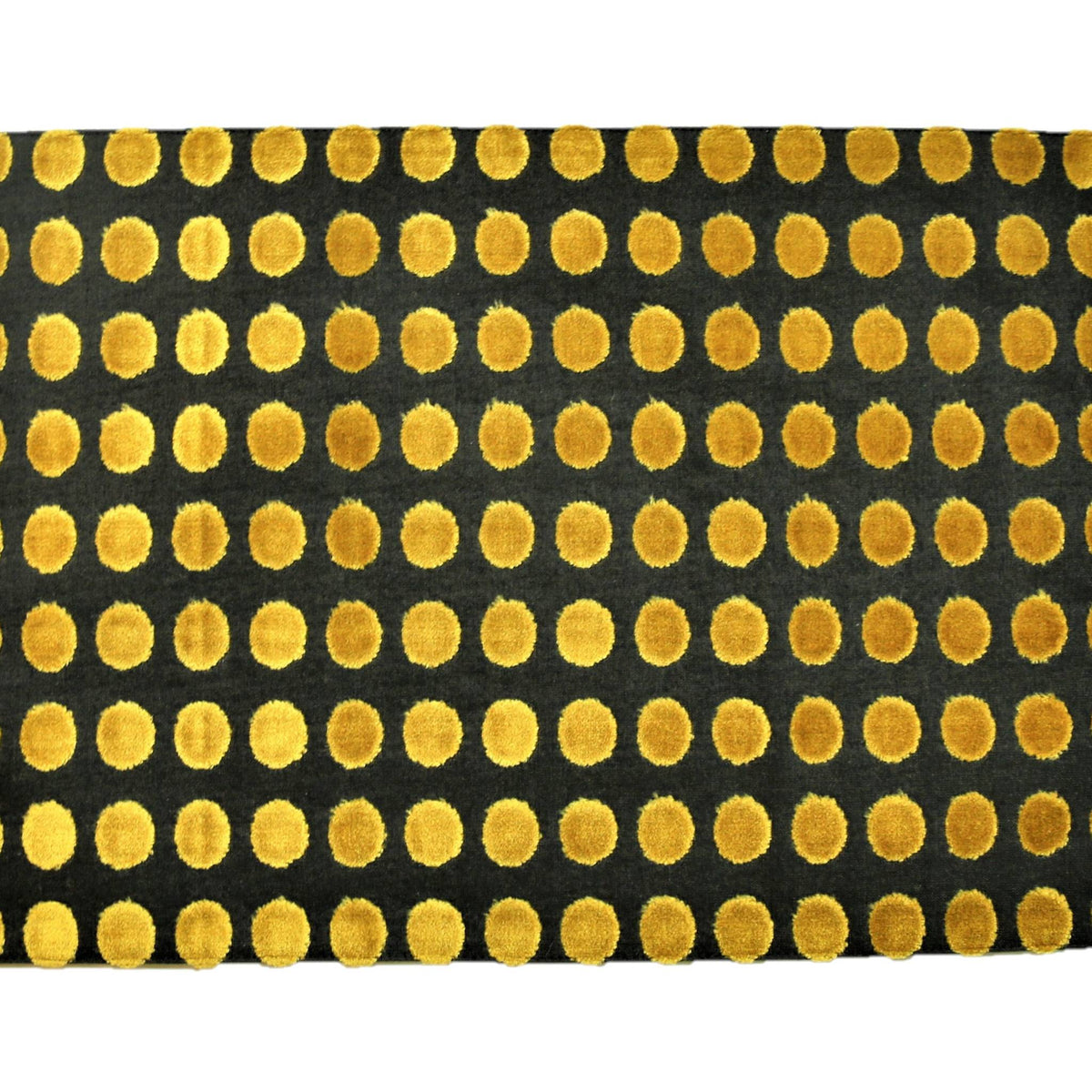 Black Polka Velvet Table Mat front view