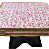 Brown Printed Cotton Table Cover front view