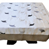 Brown Embroidered Table Cover front view