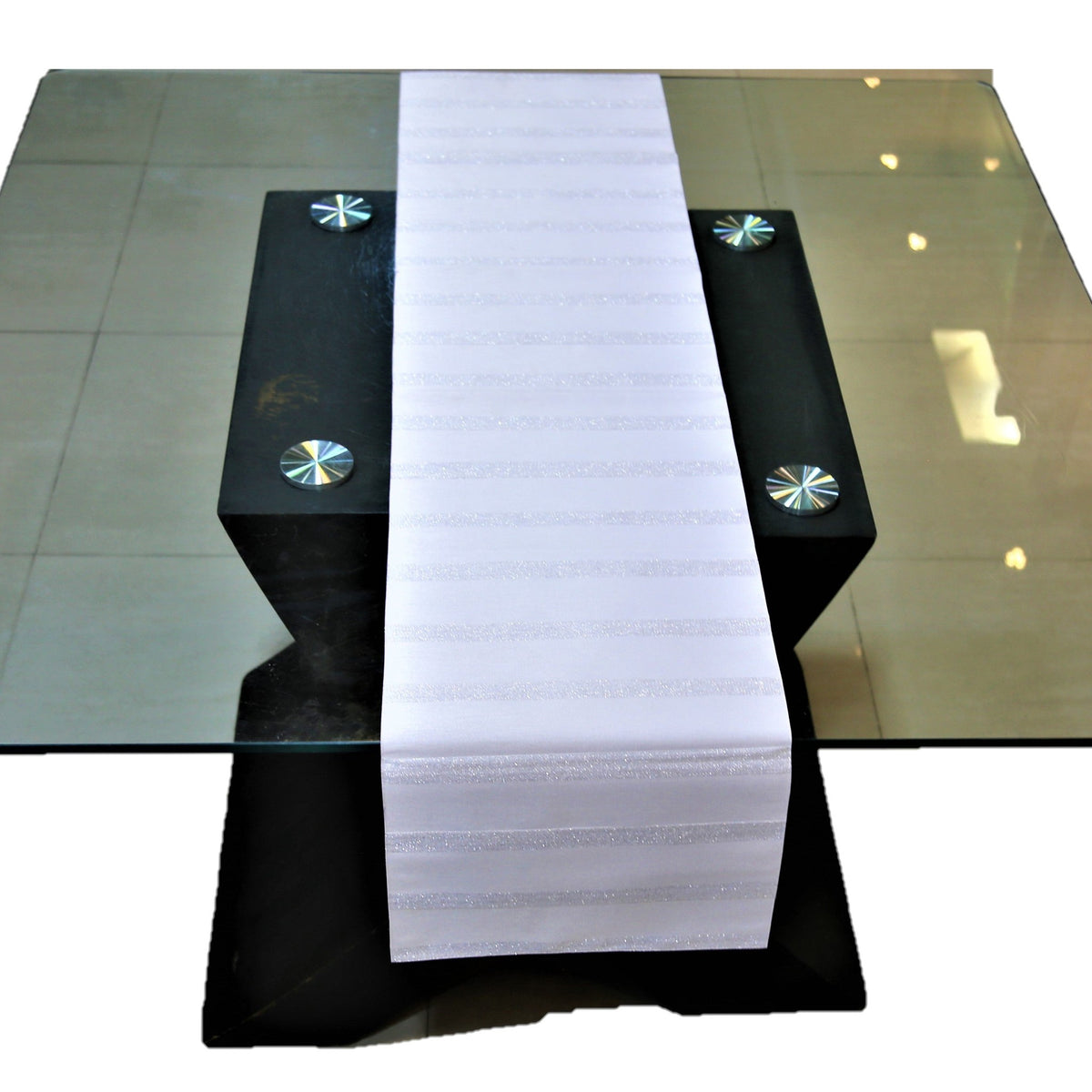 White Table Runner 13 X 60 inch front view