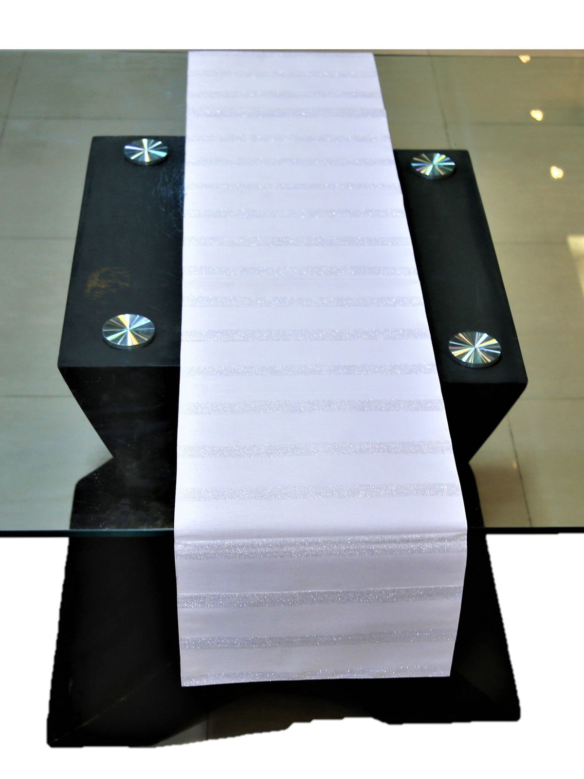 White Table Runner 13 X 60 inch front view