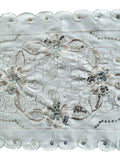Sequin Work Polyester Table Mat 12x18 inch front view