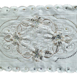 Sequin Work Polyester Table Mat 12x18 inch front view