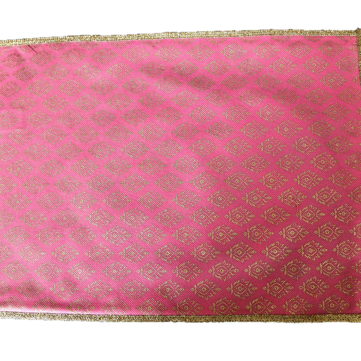 Pink Foil Printed Non Woven Table Mat 12x18 inch front view