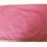 Pink Foil Printed Non Woven Table Mat 12x18 inch front view