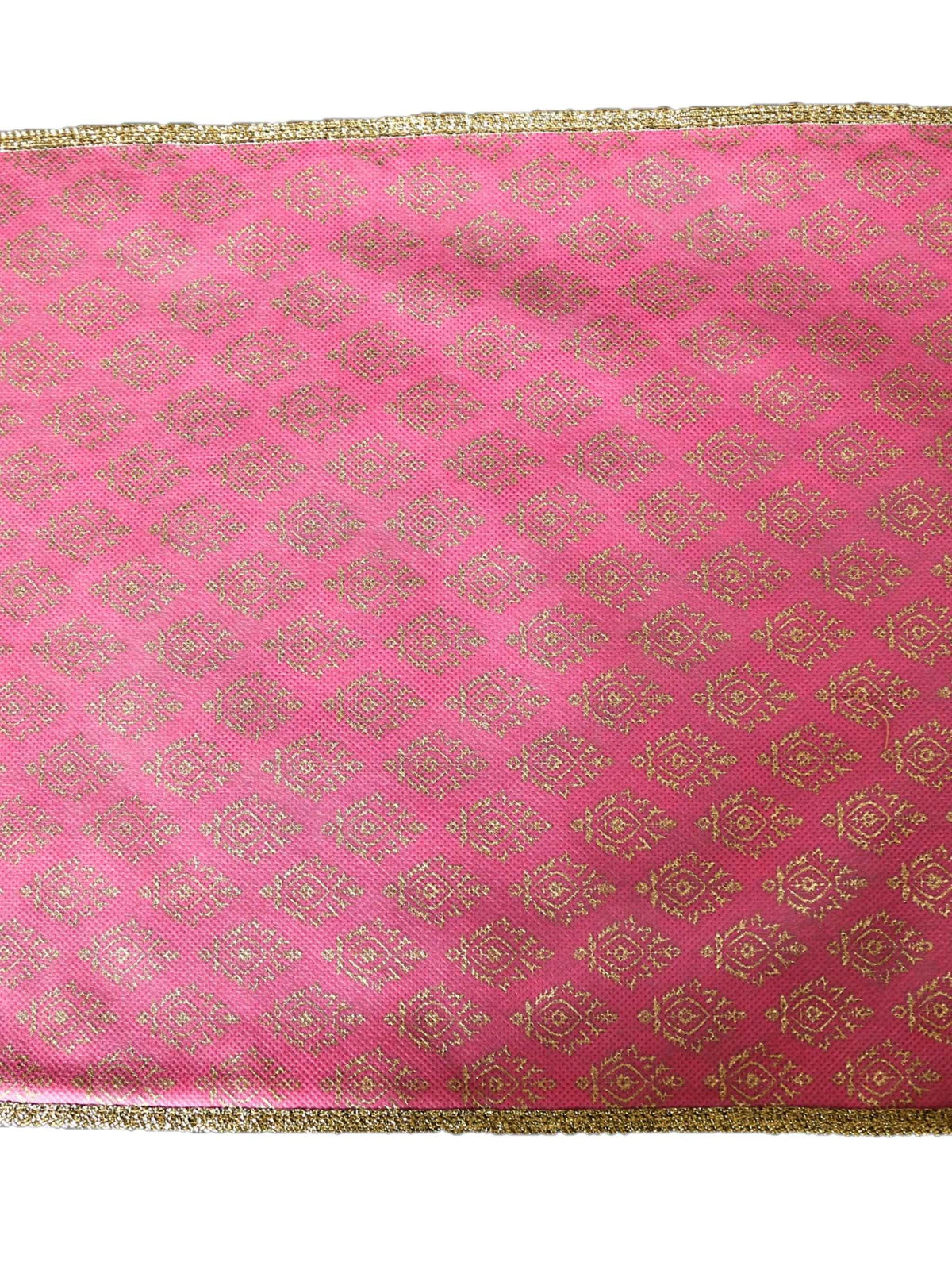 Pink Foil Printed Non Woven Table Mat 12x18 inch front view