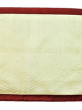 Beige Stitched Dupion Silk Table Mat 12x18 inch front view