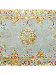 Beige Sequin Work Table Mat 12x18 inch front view