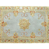 Beige Sequin Work Table Mat 12x18 inch front view