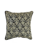 Black Dupion Silk Cushion Cover front view