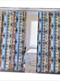Multicolor Printed Polyester Shower Curtain front view
