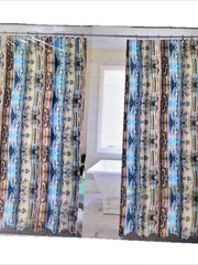 Multicolor Printed Polyester Shower Curtain front view
