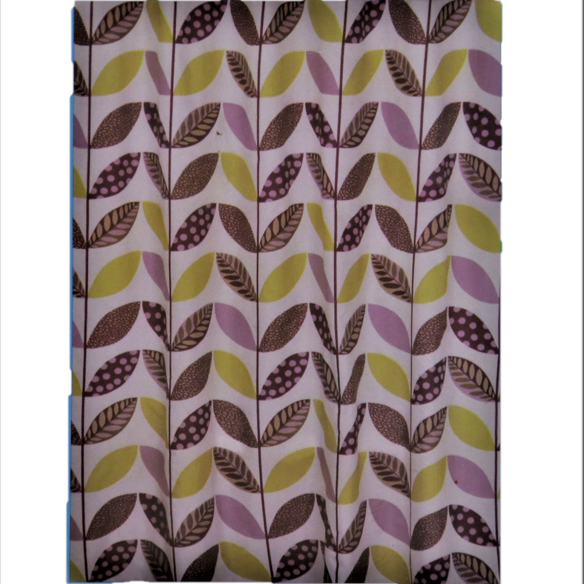 White Polyester Shower Curtain front view