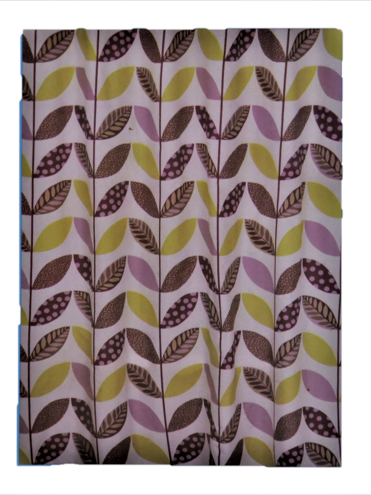 White Polyester Shower Curtain front view