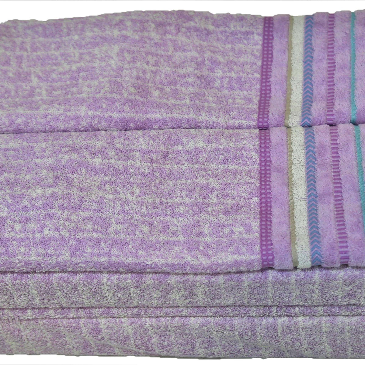 Purple Cotton Towel Set front view
