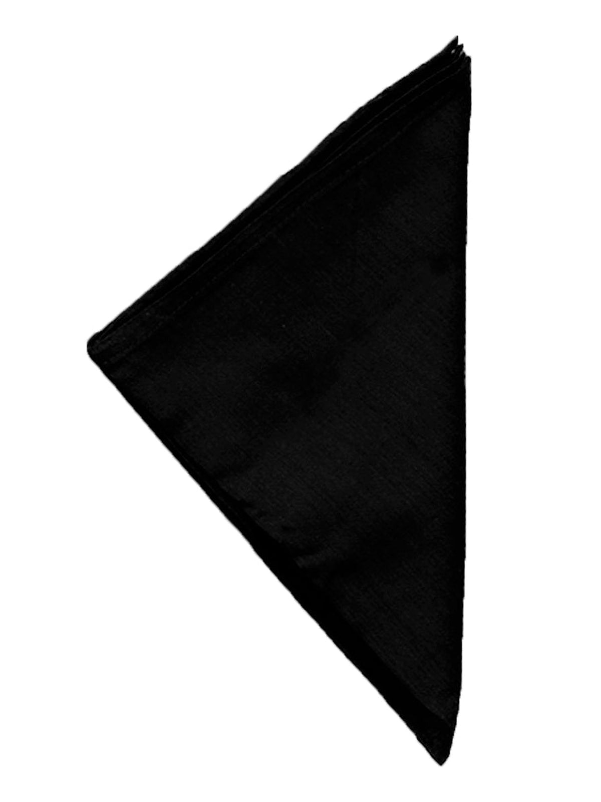 Black Plain Cotton Napkin front view